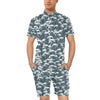 Surf Wave Pattern Print Men's Romper