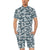 Surf Wave Pattern Print Men's Romper