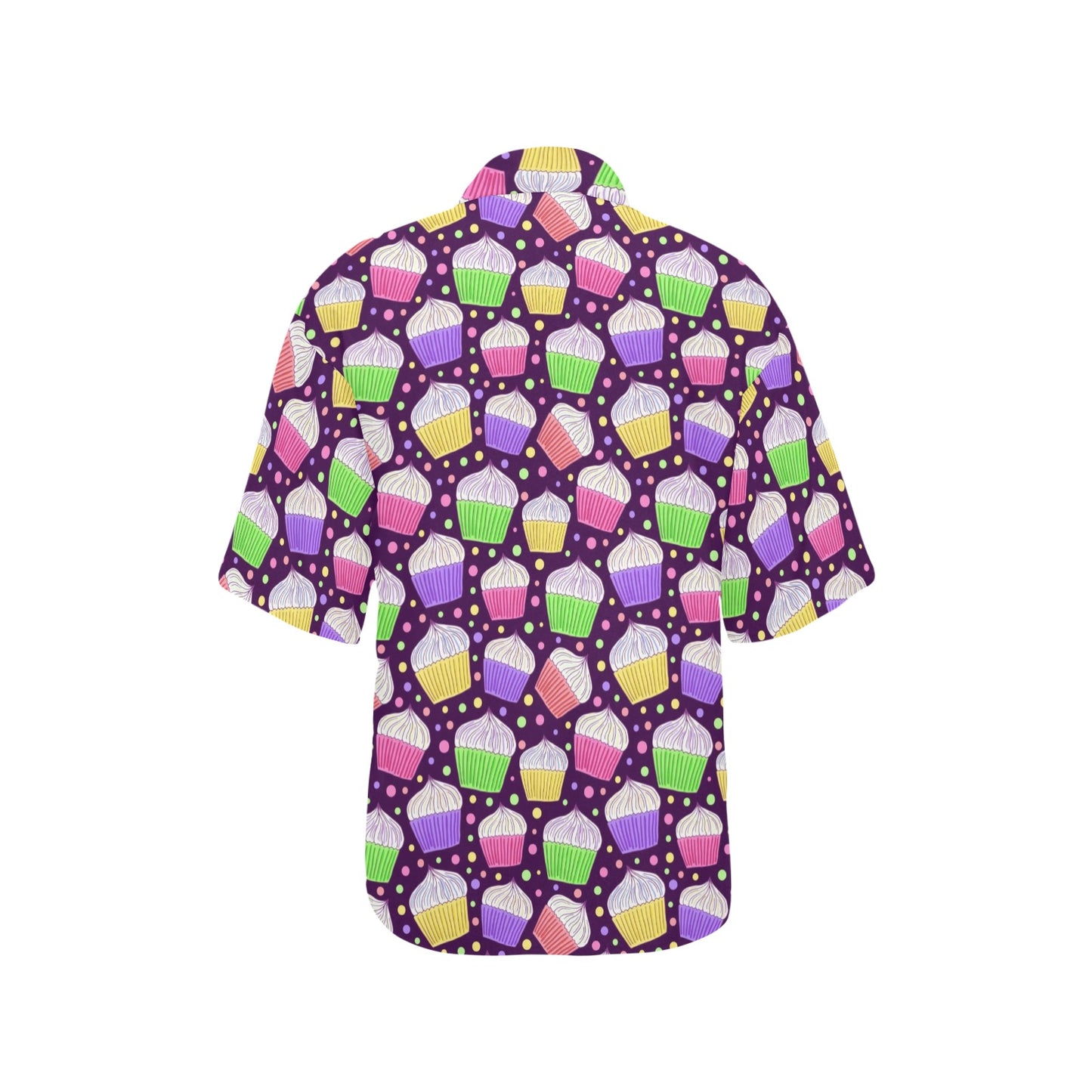 Cupcake Pattern Print Design CP07 Women's Hawaiian Shirt