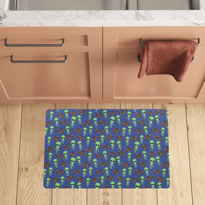 Alien Green UFO Pattern Kitchen Mat