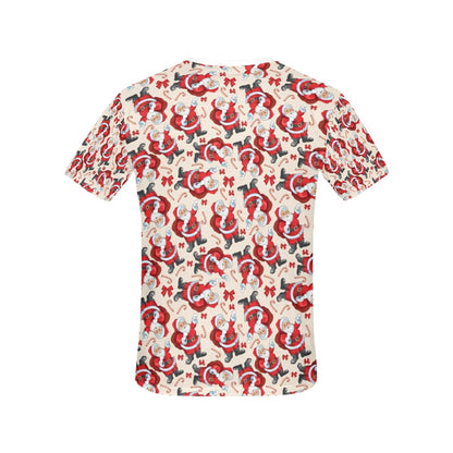 Santa Christmas Themed Print Design LKS302 Women's  T-shirt