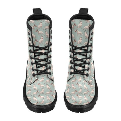 Bull Terrier Cute Print Pattern Women's Boots
