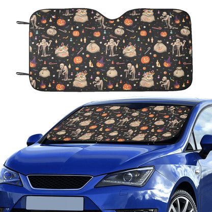 Mummy Halloween Print Design LKS303 Car front Windshield Sun Shade