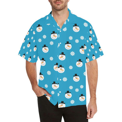 Snowman Print Design LKS303 Men's Hawaiian Shirt