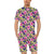 Pink Hibiscus Pattern Print Design HB027 Men's Romper