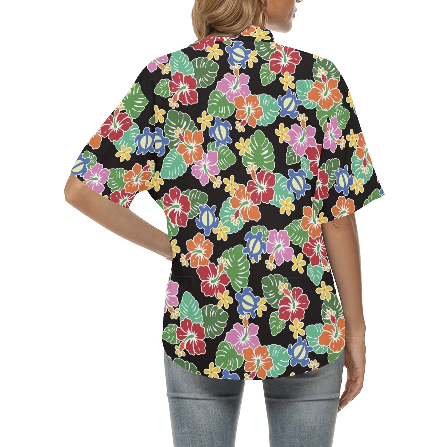 Hawaiian Themed Pattern Print Design H010 Women's Hawaiian Shirt
