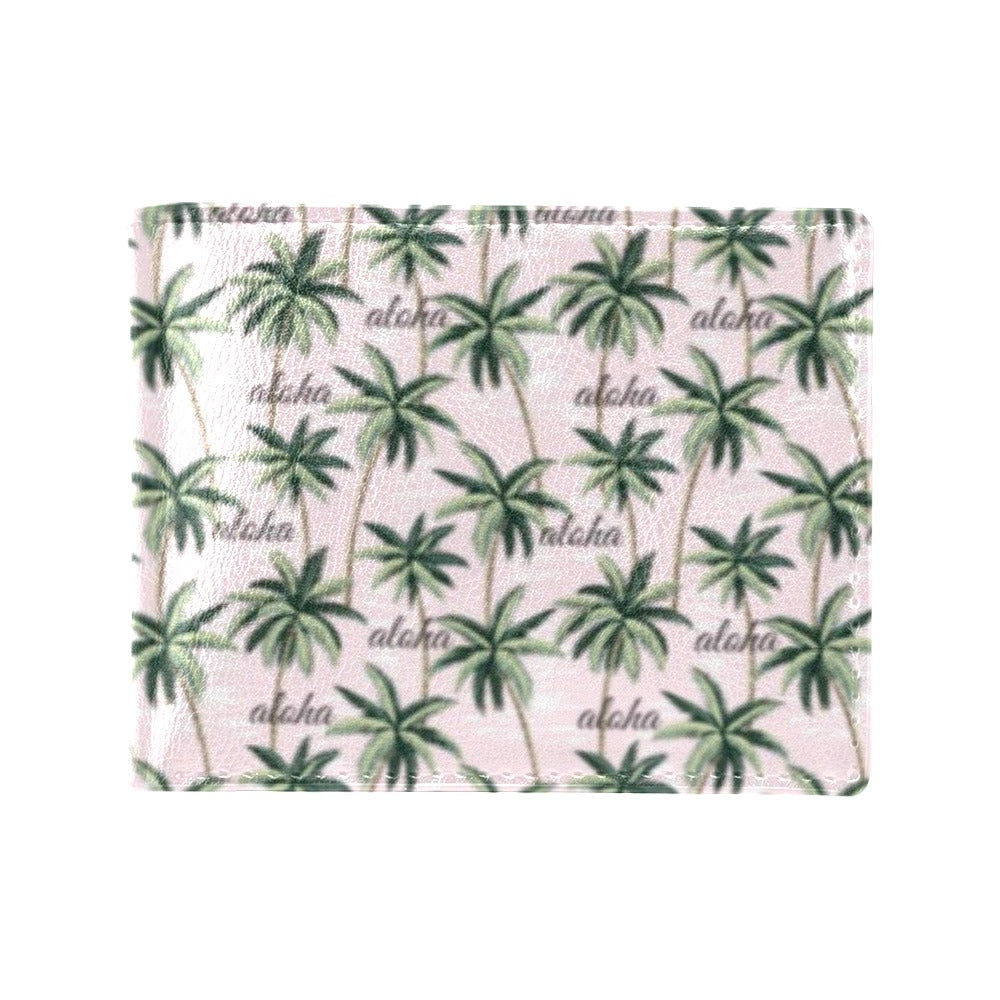 Aloha Beach Pattern Design Themed Print Men's ID Card Wallet