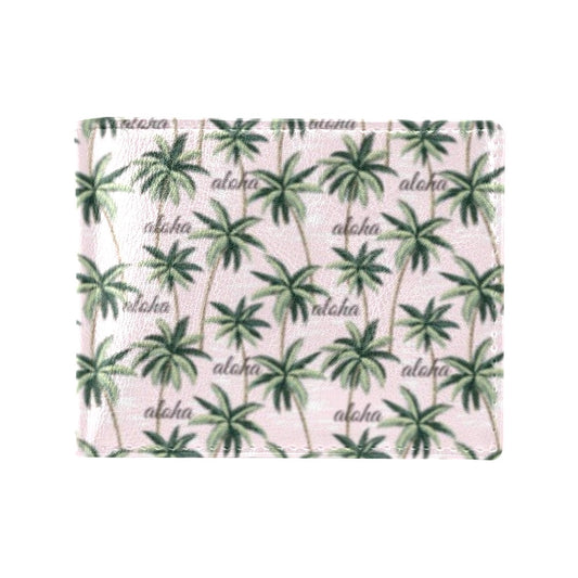 Aloha Beach Pattern Design Themed Print Men's ID Card Wallet