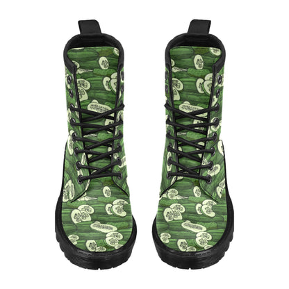 Cucumber Pattern Print Design CC01 Women's Boots