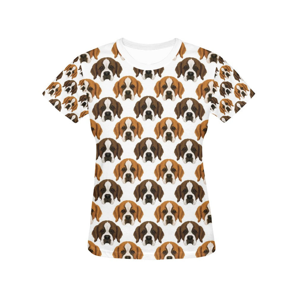 St Bernards Print Design LKS301 Women's  T-shirt