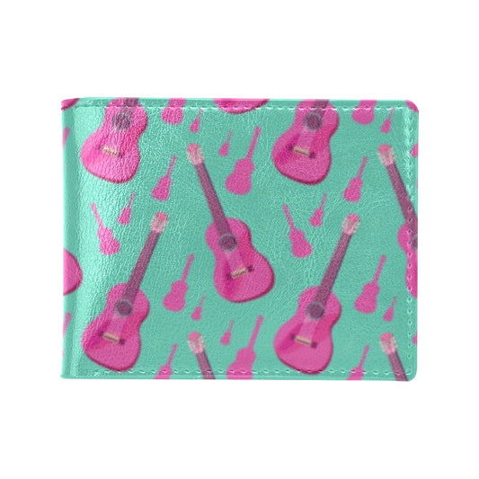 Acoustic Guitar Print Design LKS405 Men's ID Card Wallet