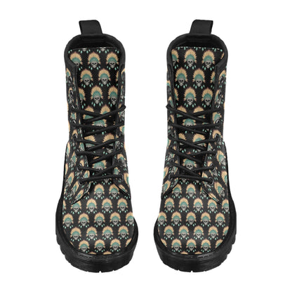 American indian Skull Pattern Women's Boots