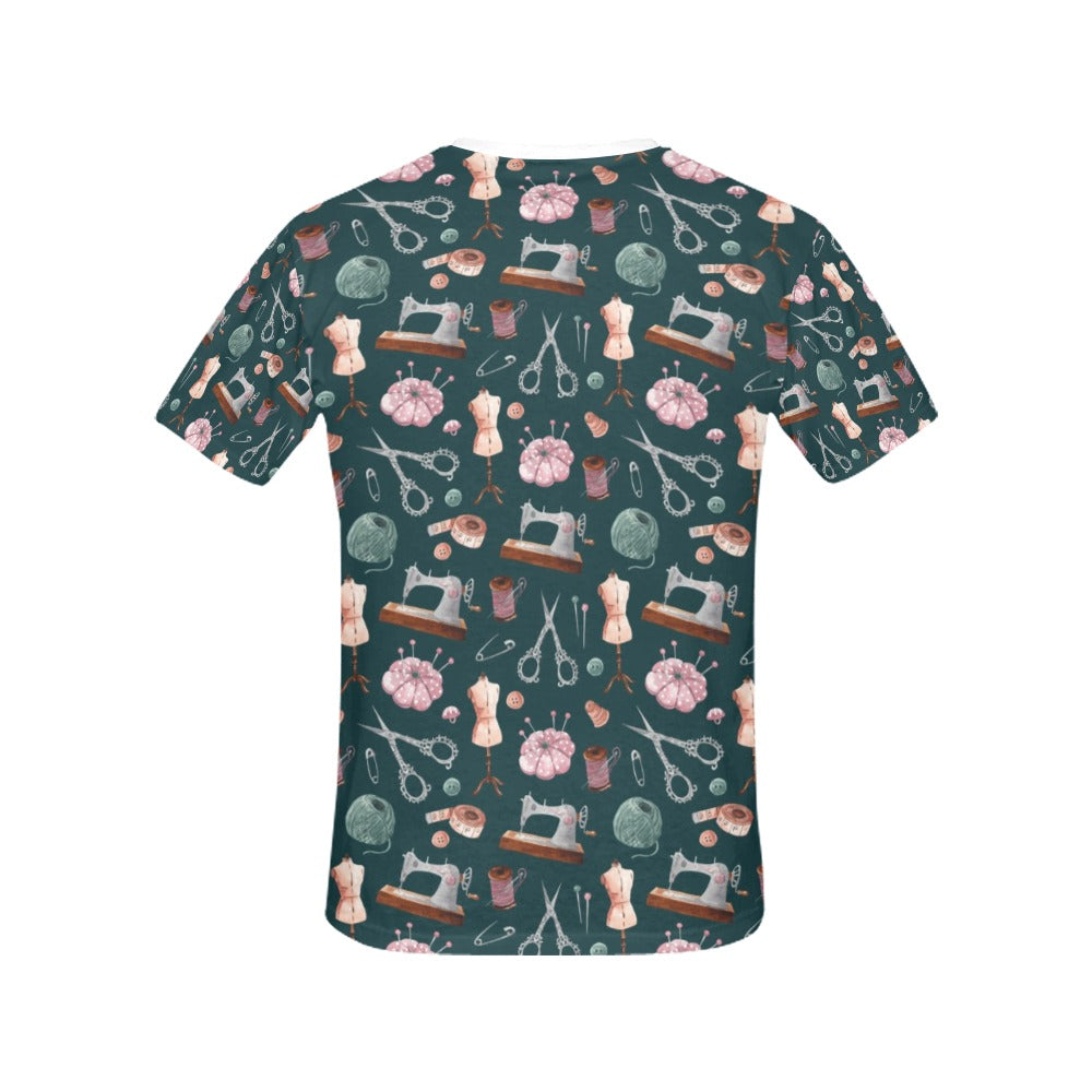 Sewing Equipment Print Design LKS307 Women's  T-shirt
