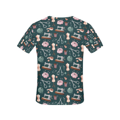 Sewing Equipment Print Design LKS307 Women's  T-shirt