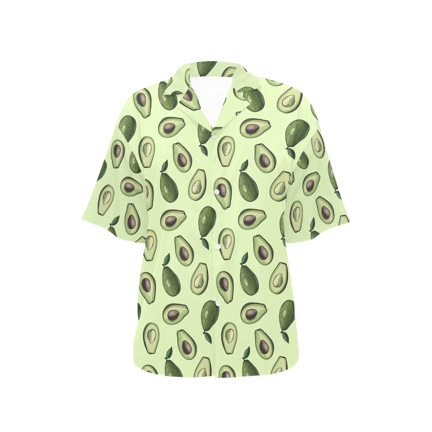 Avocado Pattern Print Design 02 Women's Hawaiian Shirt