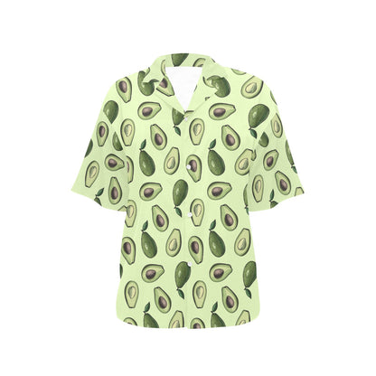 Avocado Pattern Print Design 02 Women's Hawaiian Shirt