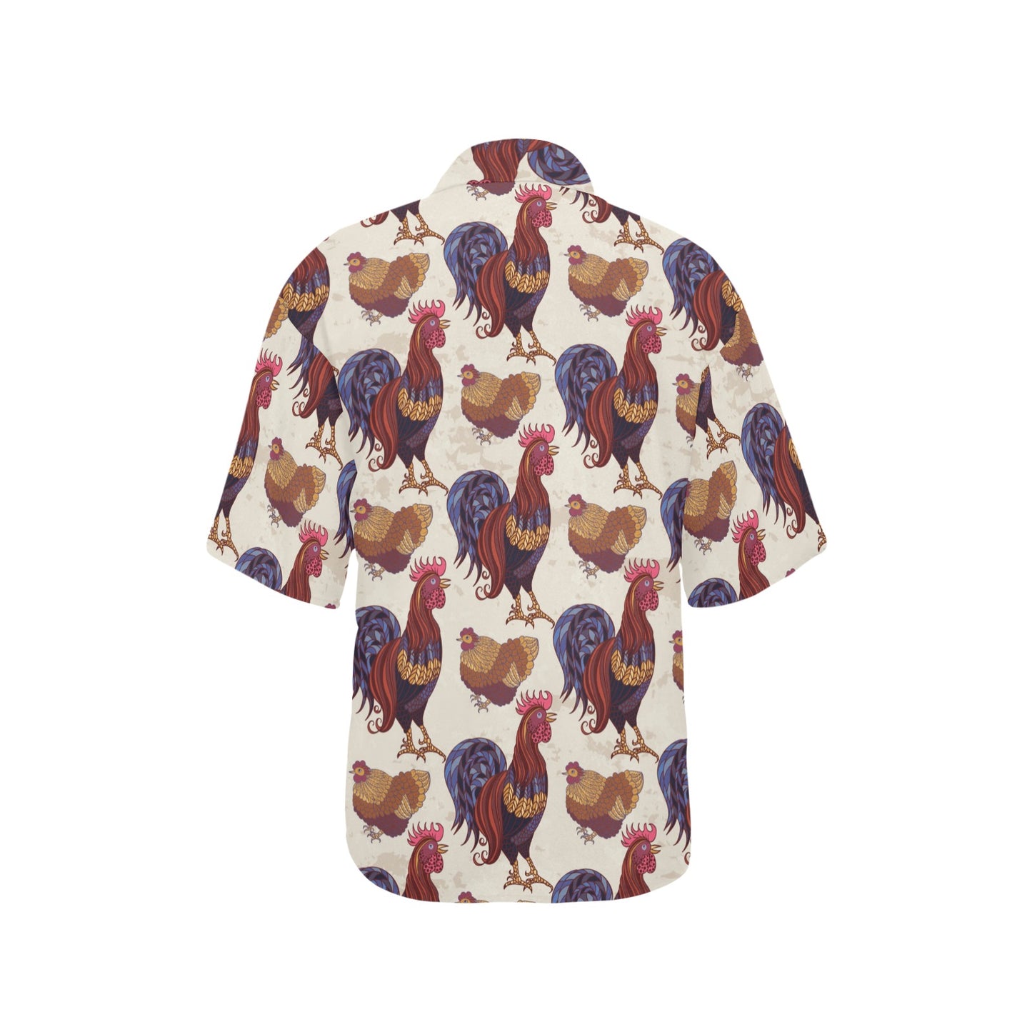 Rooster Pattern Print Design A03 Women's Hawaiian Shirt