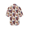 Rooster Pattern Print Design A03 Women's Hawaiian Shirt