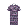 Peace Sign Feather Design Print Men's Romper