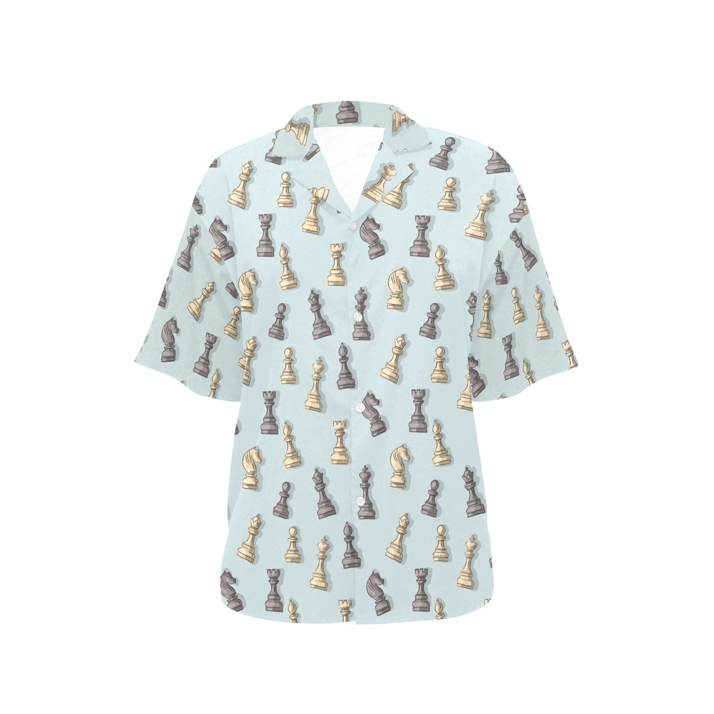 Chess Pattern Print Design 02 Women's Hawaiian Shirt