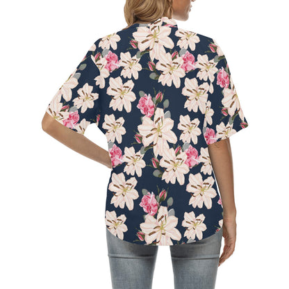 Lily Pattern Print Design LY04 Women's Hawaiian Shirt