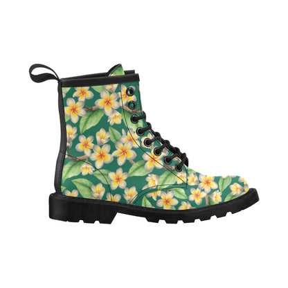 Plumeria Pattern Print Design PM07 Women's Boots