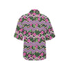 Hibiscus Pink Zigzag Line Pattern Design LKS307 Women's Hawaiian Shirt