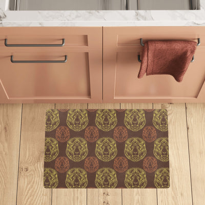 Lion Pattern Print Design 04 Kitchen Mat