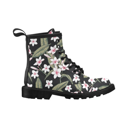 Plumeria Pattern Print Design PM021 Women's Boots