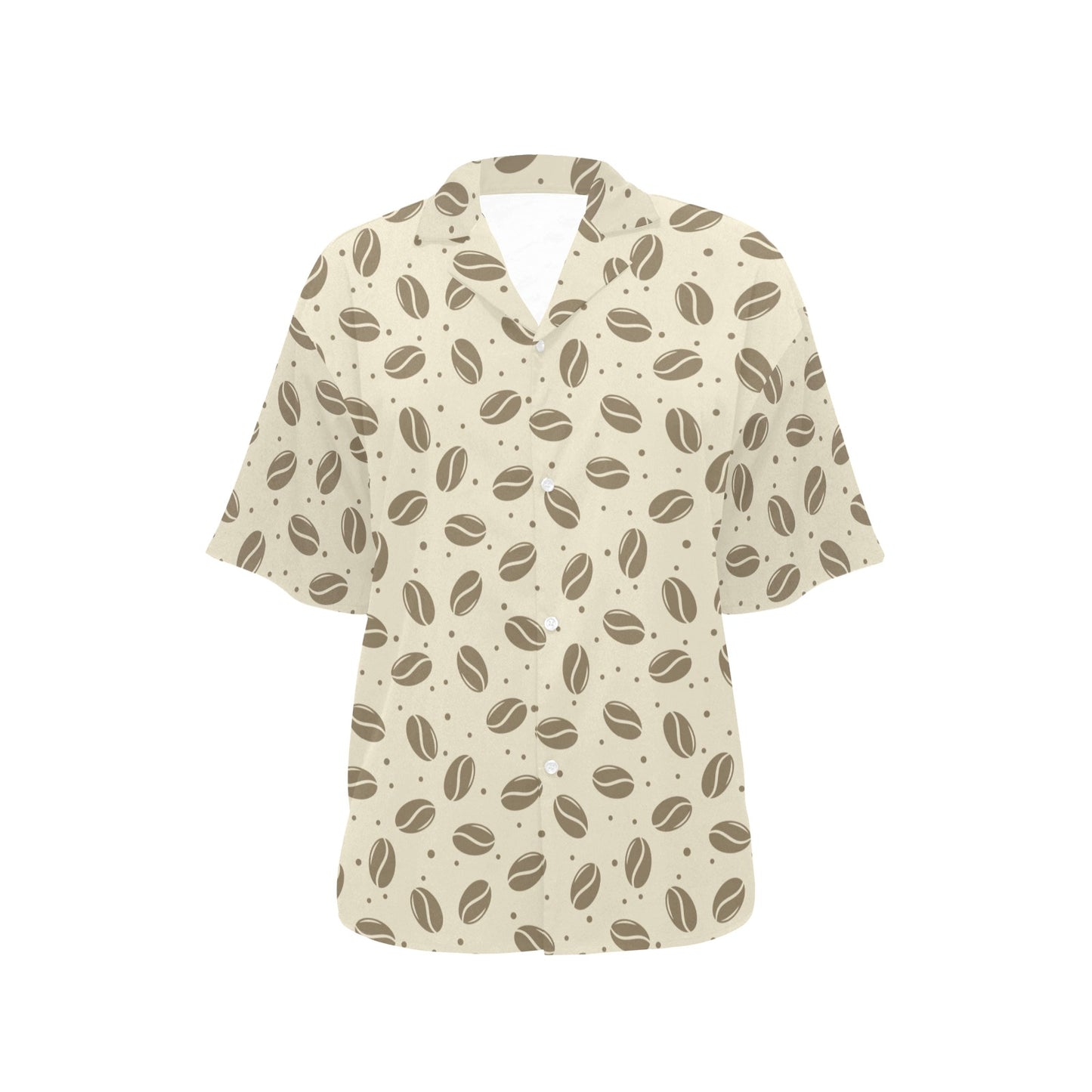 Coffee Pattern Print Design 02 Women's Hawaiian Shirt