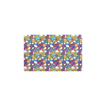 Comic Book Pattern Print Design 02 Kitchen Mat