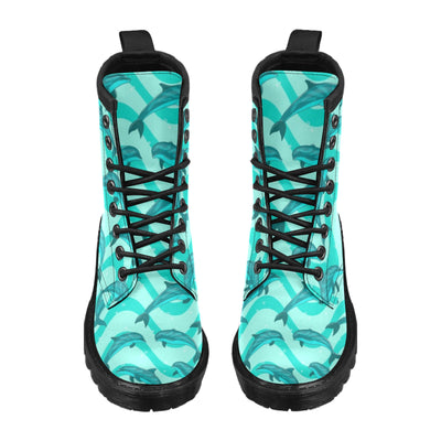 Dolphin Wave Print Women's Boots