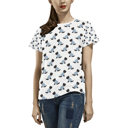 Scottish Terriers Print Design LKS3013 Women's  T-shirt