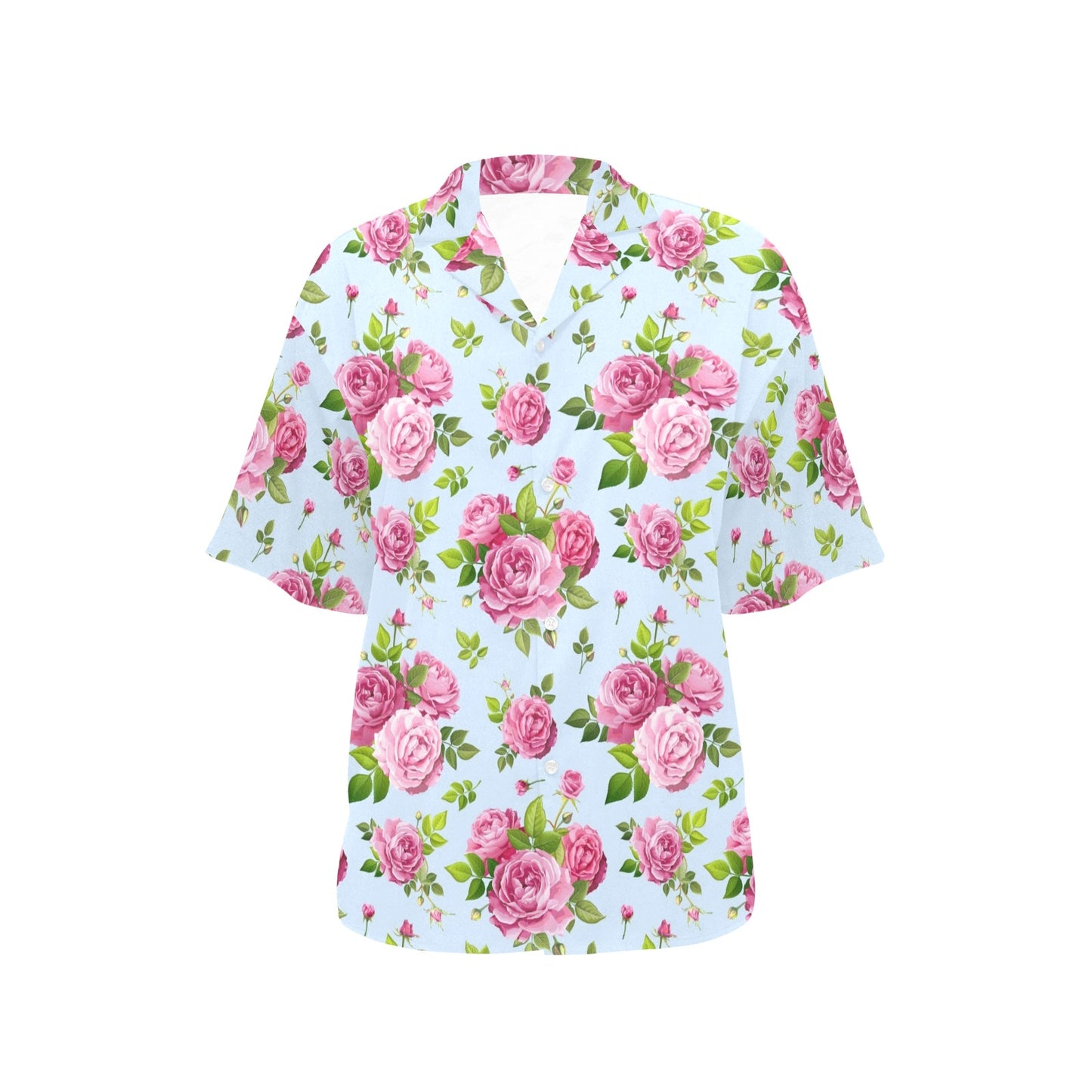 Rose Pink Pattern Print Design RO08 Women's Hawaiian Shirt