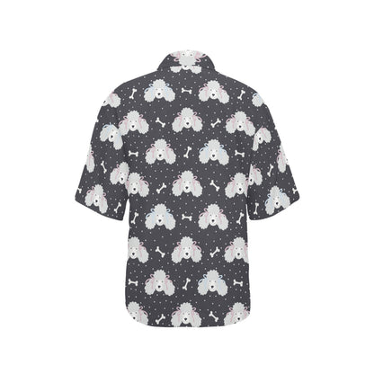 Poodle Pattern Print Design A03 Women's Hawaiian Shirt