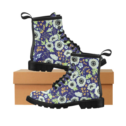 Anemone Pattern Print Design AM06 Women's Boots