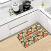 Heart Boho Pattern Print Design HE04 Kitchen Mat