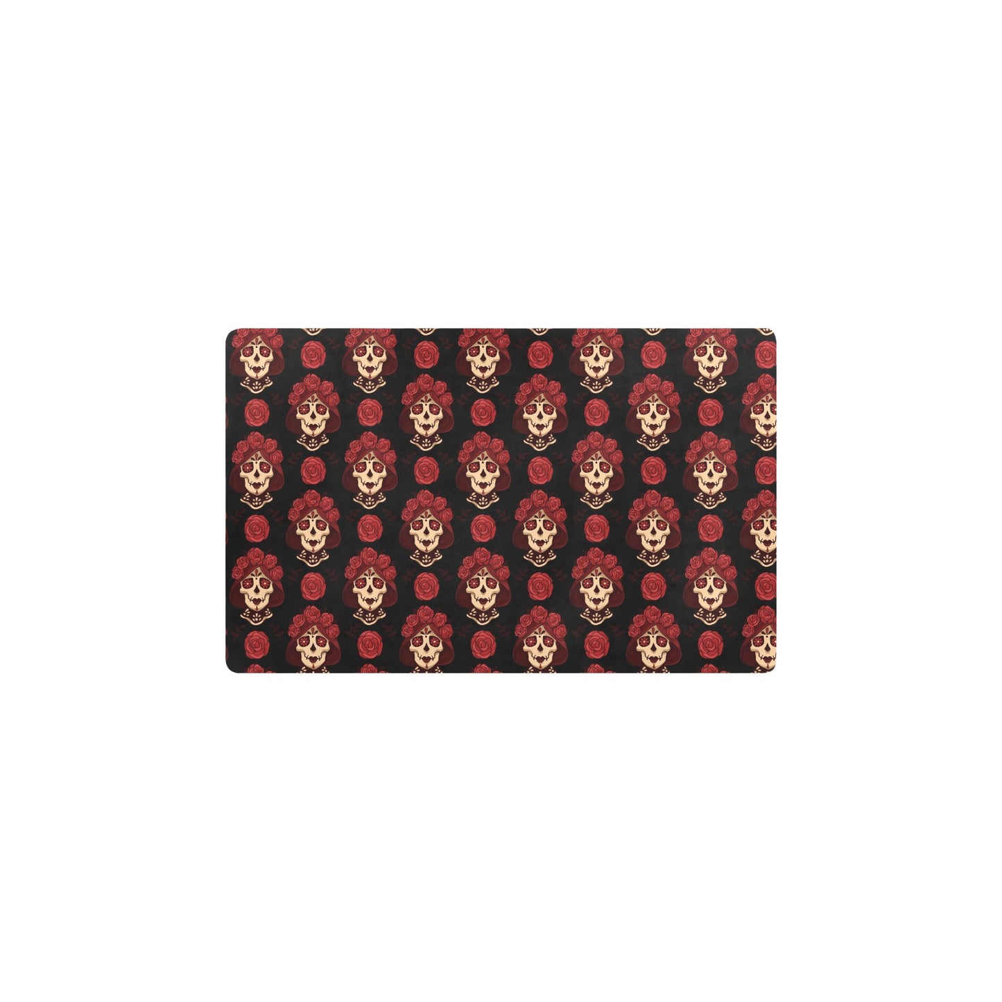 Day of the Dead Skull Girl Pattern Kitchen Mat