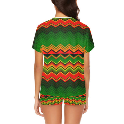 Serape Print Design LKS306 Women's Short Pajama Set