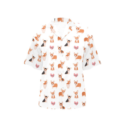 Cardigan Welsh Corgis Pattern Print Design 02 Women's Hawaiian Shirt