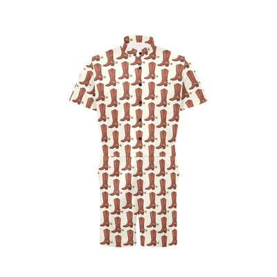 Cowboy Pattern Print Design 06 Men's Romper