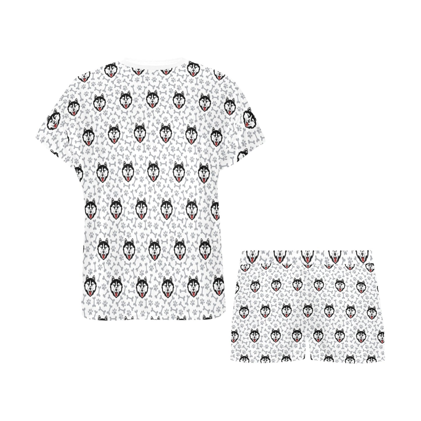 Siberian Huskies Print Design LKS305 Women's Short Pajama Set