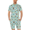 Emoji Donut Print Pattern Men's Romper