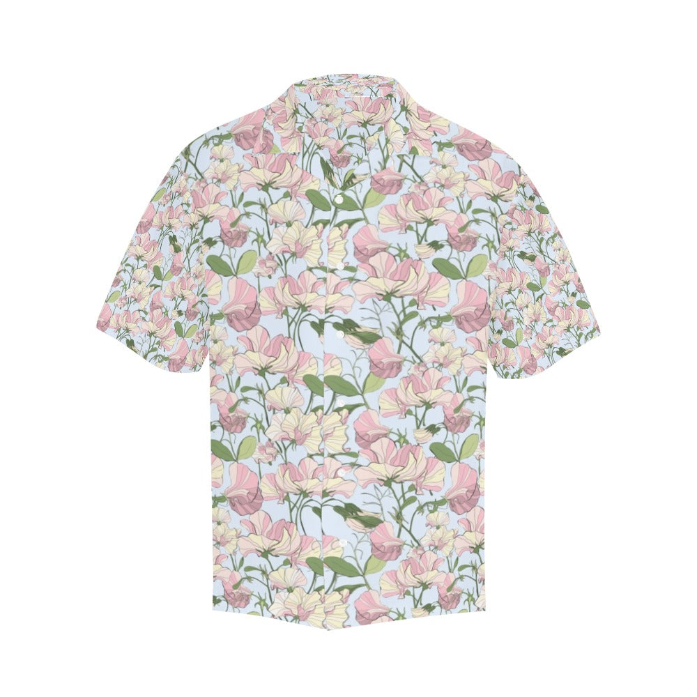 Sweet Pea Print Design LKS304 Men's Hawaiian Shirt