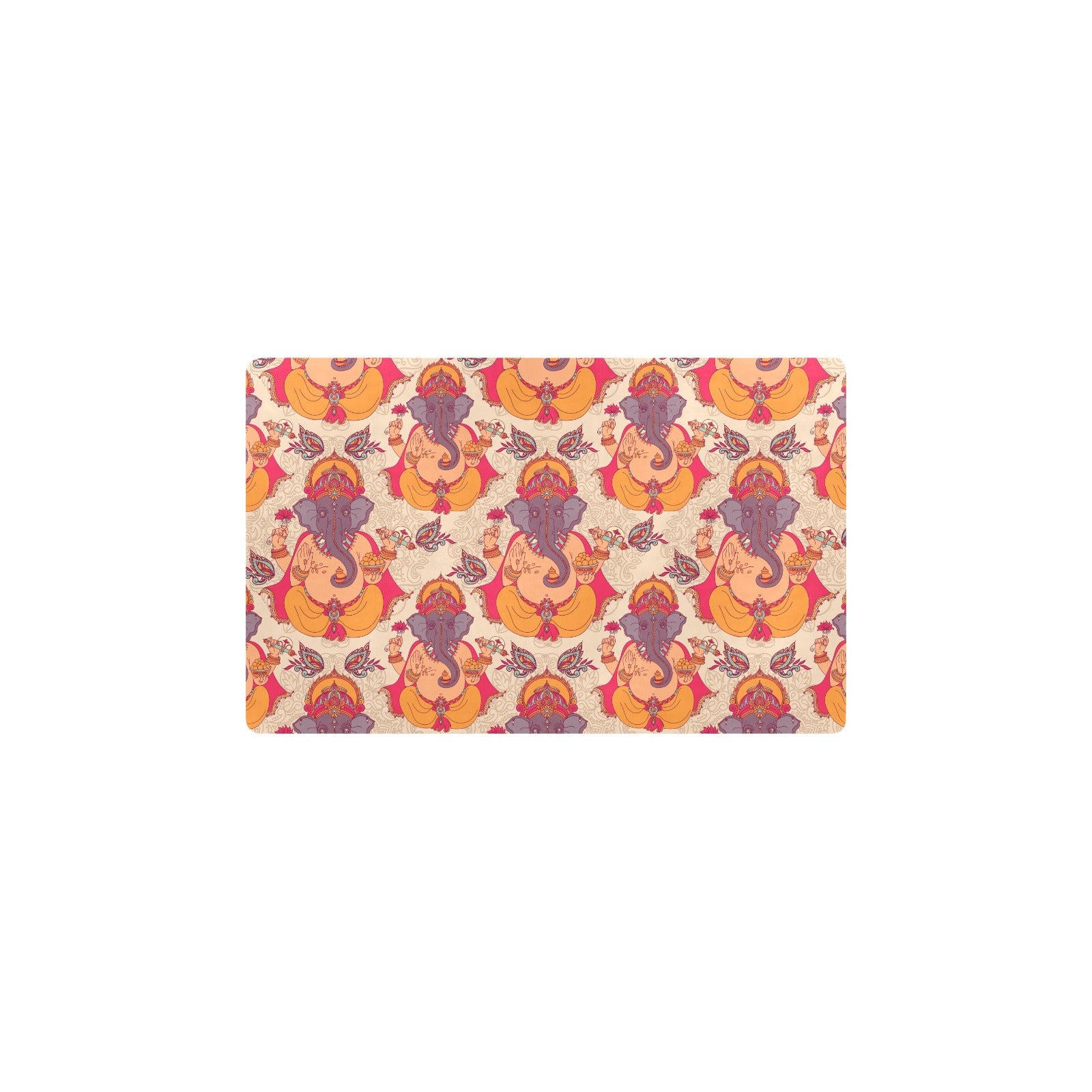 Ganesha Indian Pattern Print Design 02 Kitchen Mat