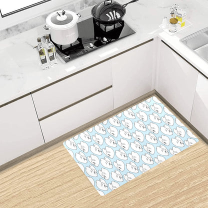 Polar Bear Pattern Print Design PB08 Kitchen Mat