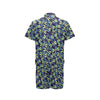 Dragonfly Lime Blue Print Pattern Men's Romper