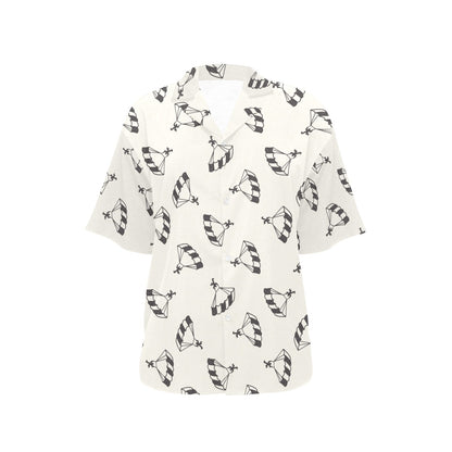 Skydiver Print Design LKS301 Women's Hawaiian Shirt