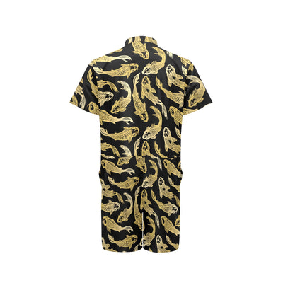 KOI Fish Pattern Print Design 03 Men's Romper