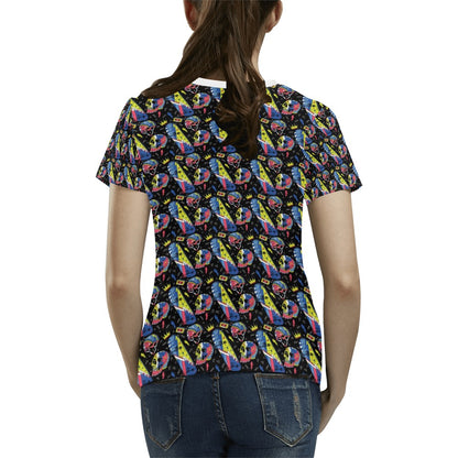 Skateboard Print Design LKS304 Women's  T-shirt